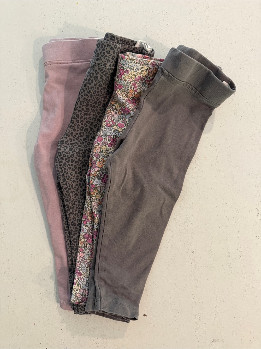 Zara Girls' Mixed Color Stretch Leggings - Pink, Floral, Gray, Leopard